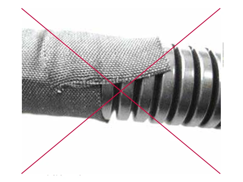 Diagonal tape end